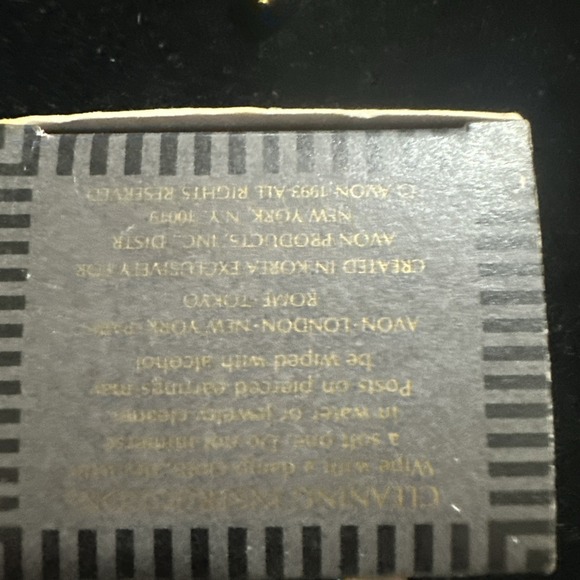 Vintage Avon Drop Collection Faux Pearl & Blue Bead  Earrings‎ With Box  1993 - Picture 4 of 5